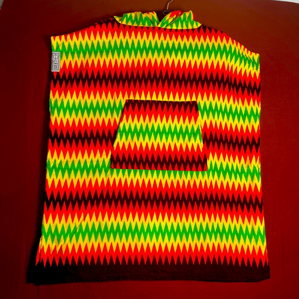 Leus Original Poncho Ziggy  (size Small) Beach Towel Hoodie